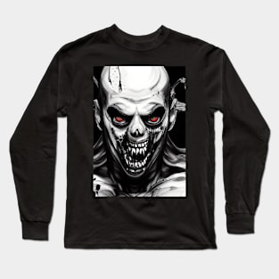 CRAZY RED EYED HALLOWEEN ZOMBIE Long Sleeve T-Shirt